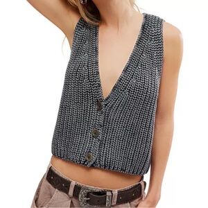 Free People Close to Me Sweater Vest - Gray